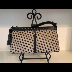 Preston & York Black & Cream Woven Purse